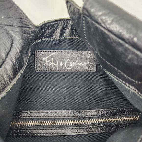 Foley + Corinna Snakeskin Print Lined Large Shoulder Bag Tote Bag Handbag Purse - Picture 4 of 5